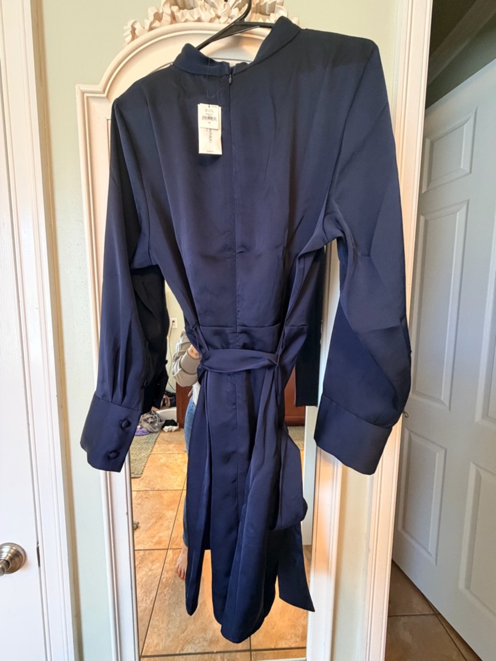 NWT Banana Republic Women's Navy Tie-Waist Trench Coat Dress